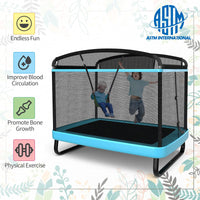 6FT Kids Recreational Trampoline, 2-in-1 Outdoor Toddler Trampoline
