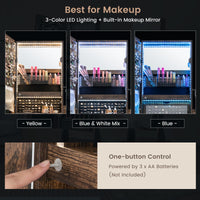 Giantex Standing Jewelry Armoire, Lockable Movable Jewelry Organizer