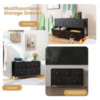 Giantex Dresser with 5 Drawers, Fabric Dresser Tower