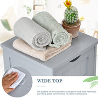 Giantex Bathroom Floor Cabinet, Freestanding Side Storage Cabinet W/ 4 Drawers & Anti-Toppling Device