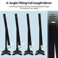 Giantex Jewelry Cabinet, Freestanding Jewelry Cabinet with Full-Length Mirror