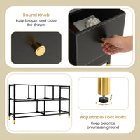 Giantex Dresser with 5 Drawers, Fabric Dresser Tower