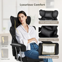 Executive Desk Chair w/Retractable Footrest