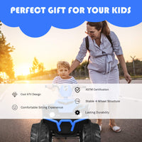 12V Electric Kids Quad ATV Ride on Car with Music and Bright LED Lights
