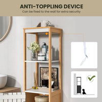 Giantex Bathroom Floor Cabinet, Narrow Freestanding Storage Cabinet with Door