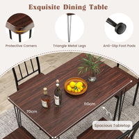 Giantex 5-Piece Dining Table Set for Small Space for Home Restaurant