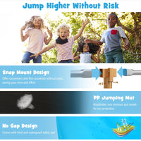 430 cm x 250 cm Rectangular Trampoline with Enclosure Net for Kids and Adults