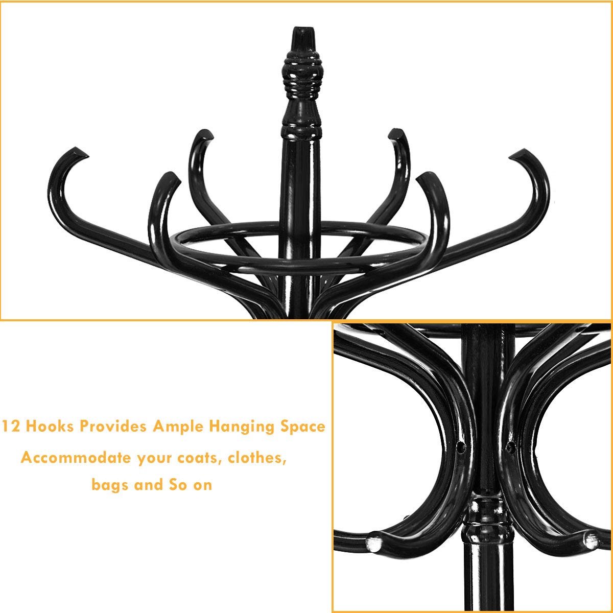 Coat Rack, Free Standing Coat Rack, Solid Wood Coat Tree