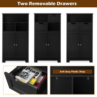 Giantex Bathroom Floor Cabinet, Storage Cabinet, Standing Cupboard for Kitchen