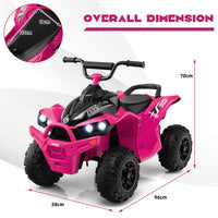 12V Kids Ride On ATV with High/Low Speed and Comfortable Seat