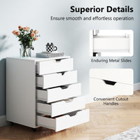 5-Drawer Chest of Drawers, Wooden Dresser Chest - GiantexAU