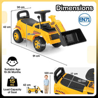 Ride on Bulldozer Excavator Digger Toy with Adjustable Bucket