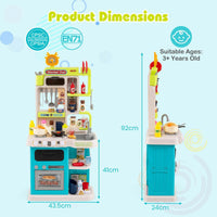 95 PCS Kids Kitchen Playset, Pretend Play Kitchen