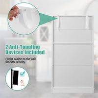 Bathroom Storage Cabinet Linen Storage Cabinet with Doors and Adjustable Shelves