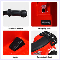 6V Battery Powered ATV with 4 Anti-skid Wheels Music Player