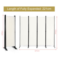 Giantex 4-Panel Room Divider, Folding Privacy Screen, Portable Fabric Wall Divider and Separator w/Steel Frame