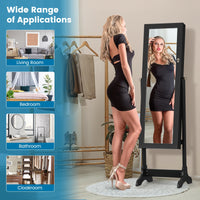 Giantex Jewelry Cabinet, Freestanding Jewelry Cabinet with Full-Length Mirror