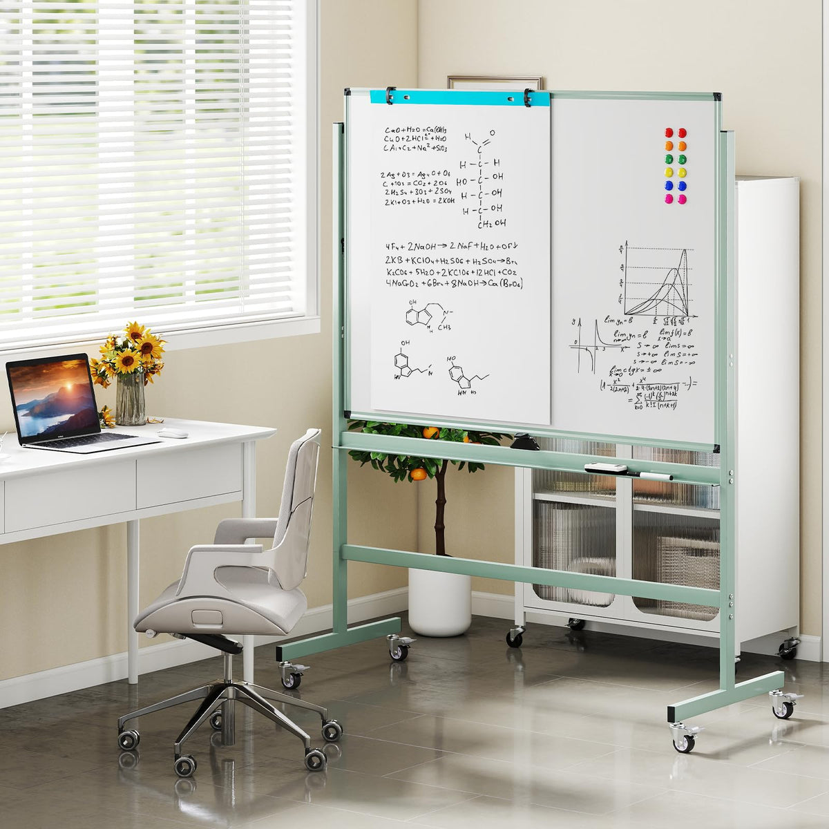 90 x 120 cm Mobile Magnetic Whiteboard