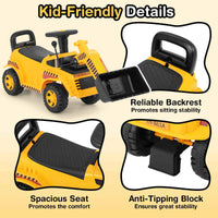 Ride on Bulldozer Excavator Digger Toy with Adjustable Bucket