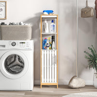Giantex Bathroom Floor Cabinet, Narrow Freestanding Storage Cabinet with Door