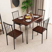 Giantex 5-Piece Dining Table Set for Small Space for Home Restaurant