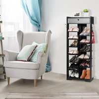 Giantex 13-Tier Wooden Shoe Rack, Narrow Double Rows Shoe Shelf, Space Saving Vertical Shoe Storage Organizer
