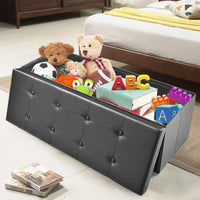 Giantex 114cm Folding Storage Ottoman Bench