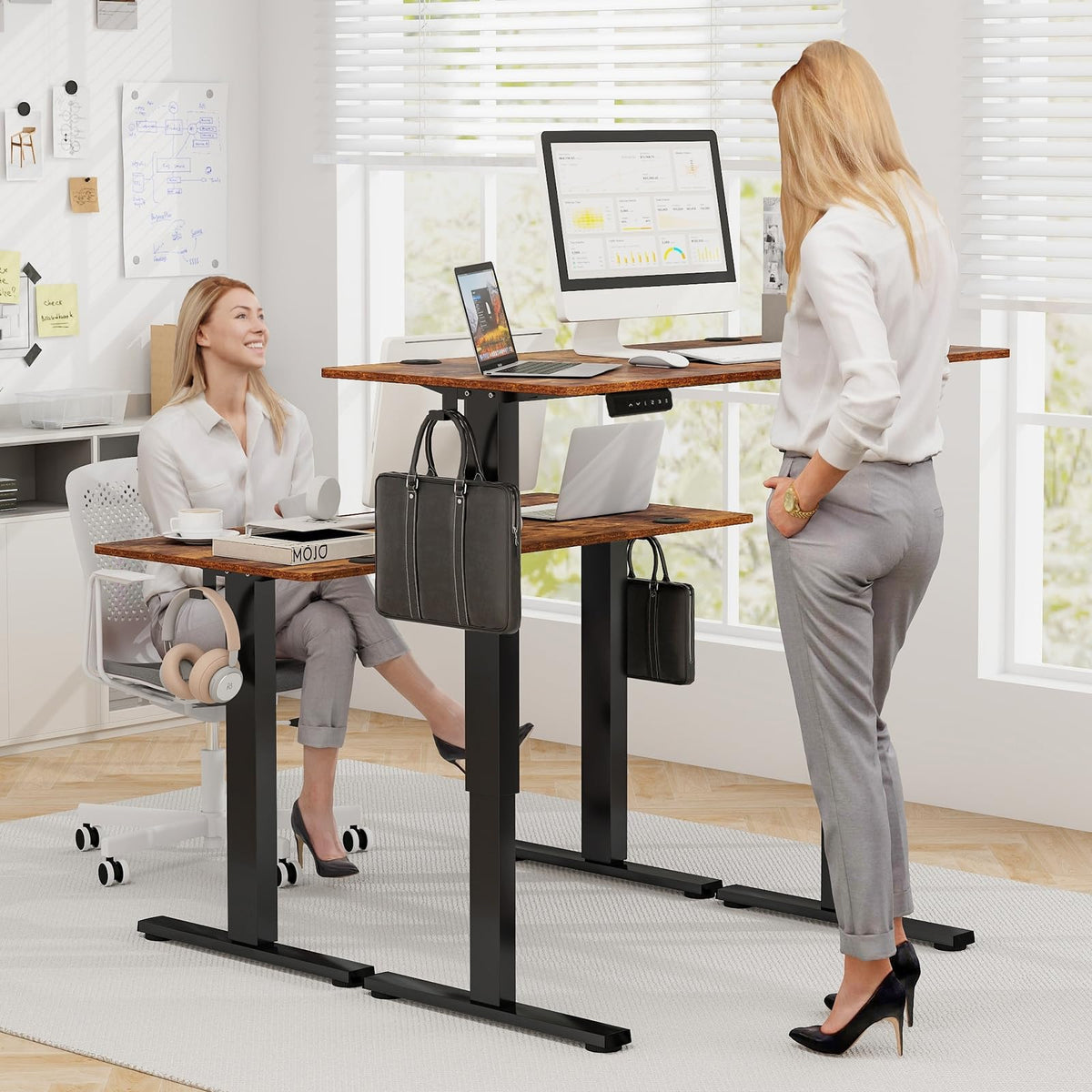 Giantex Electric Standing Desk, 120 x 60 cm Sit Stand Home Office Desk