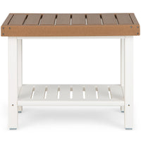 2-Tier Shower Bench Stool HDPE Waterproof Inside Seat for Bath & Shaving Legs