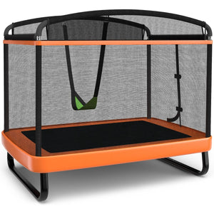6FT Kids Recreational Trampoline, 2-in-1 Outdoor Toddler Trampoline