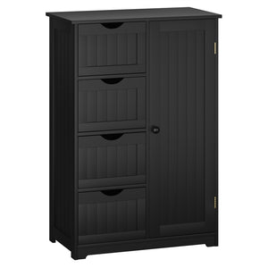 Giantex Bathroom Storage Cabinet with Single Door & 4 Drawers