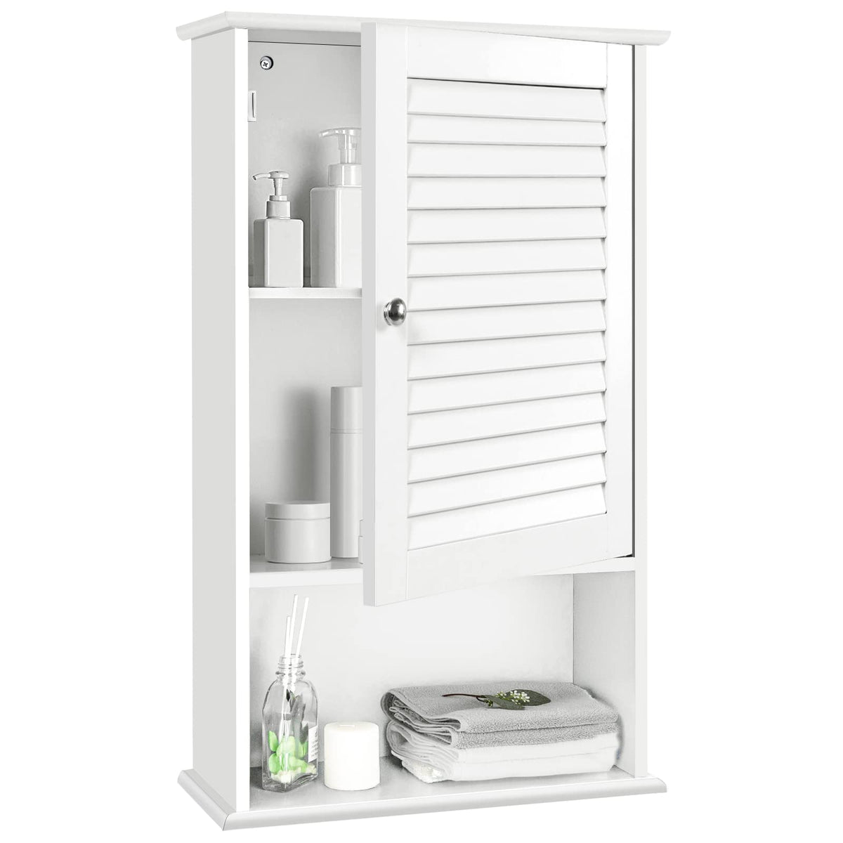 Giantex Bathroom Wall Cabinet, Large Capacity Storage Cupboard