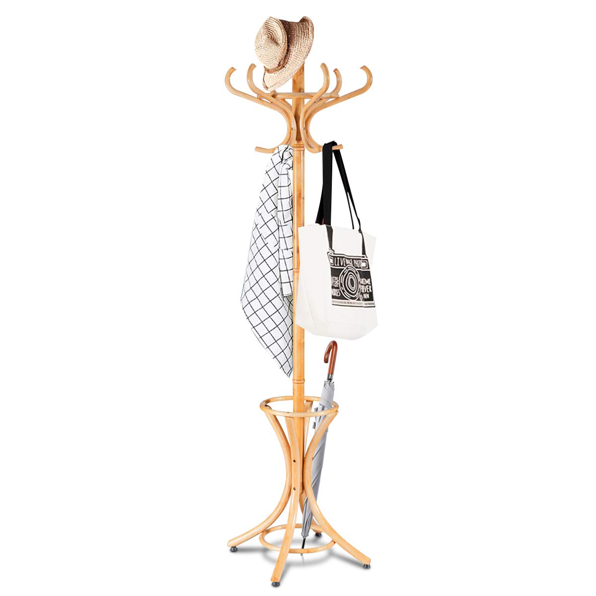 Coat Rack, Free Standing Coat Rack, Solid Wood Coat Tree