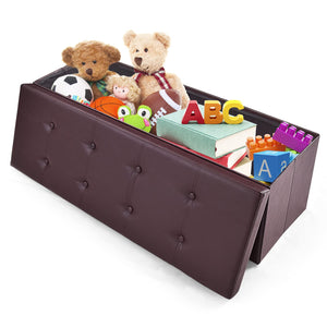 Giantex 114cm Folding Storage Ottoman Bench