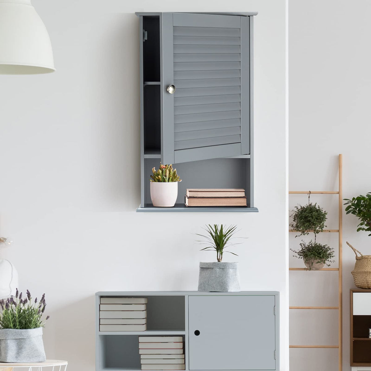 Giantex Bathroom Wall Cabinet, Large Capacity Storage Cupboard