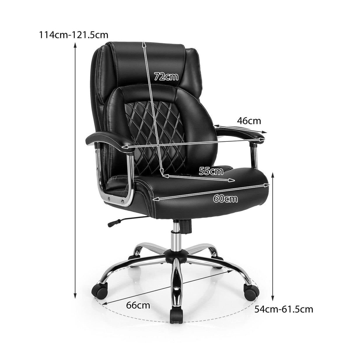 Height Adjustable Executive Office Chair - GiantexAU