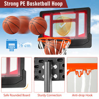 132-251cm Weather-resistance Kids Basketball Hoop with Ball Storage