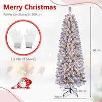2.25M/1.8M Smart Pencil Christmas Tree with 340/250 Pre-Lit RGB LED Lights