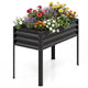 1/2 Piece Electro-Coating Metal Large Raised Garden Bed with Legs for Vegetable Flower Fruit Herb