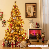 1.8M Artificial Christmas Tree Pre-Lit Xmas Tree with 493 Branch Tips
