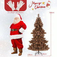 1.8M Artificial Christmas Tree Pre-Lit Xmas Tree with 493 Branch Tips