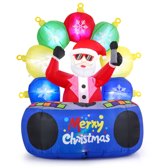 1.8 M Inflatable DJ Santa Blow up Christmas Party Santa Claus Decoration