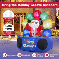 1.8 M Inflatable DJ Santa Blow up Christmas Party Santa Claus Decoration