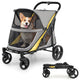 100 KG Heavy Duty Dog Stroller for Large and Medium Dogs with One-Step Foot Brake and 2 Doors