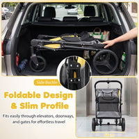 100 KG Heavy Duty Dog Stroller for Large and Medium Dogs with One-Step Foot Brake and 2 Doors