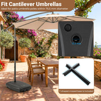 100 KG Cantilever Umbrella Base with Wheels and Cross Base