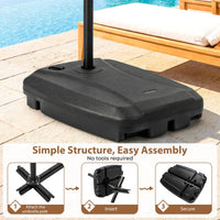 100 KG Cantilever Umbrella Base with Wheels and Cross Base