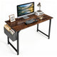 100cm Computer Desk Industrial Study Writing Desk with Storage Bag and Hanging Hook