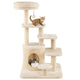 102cm Cat Tree for Adults cats Multi-level with Condo and Padded Perch Bed