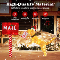 108cm Christmas Mailbox and Dog with 120 LED Lights